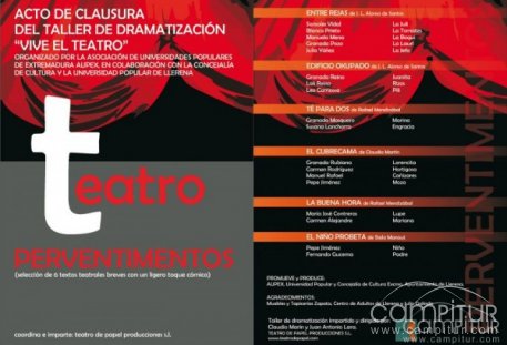 Clausura del Taller de Dramatización “Vive el Teatro”